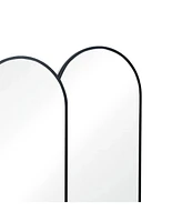 LuxenHome Triple Arch Framed Wall Mirror