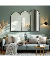 LuxenHome Triple Arch Framed Wall Mirror