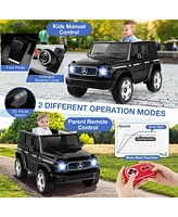 Costway Licensed Mercedes-Benz Eqg Kids Ride On Car with Remote Control Detachable Battery