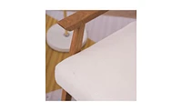 Slickblue Retro Simple Single Sofa Chair with Backrest No Buckle Design for Comfortable Seating