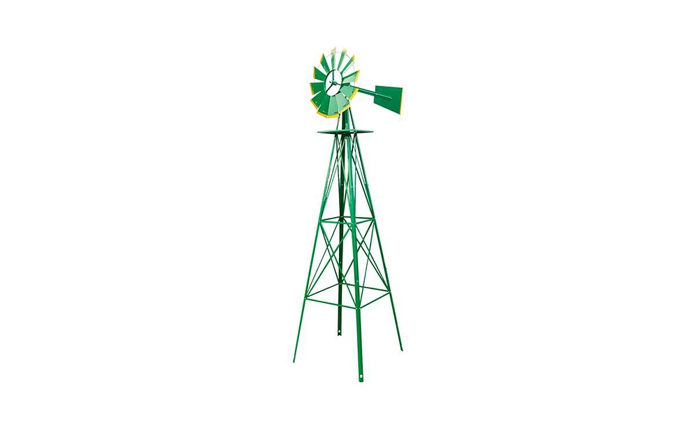 Slickblue 8FT Weather Resistant Yard Garden Windmill Durable Outdoor Decor for Your Landscape