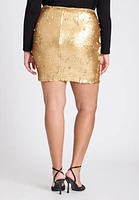 Eloquii Plus Paillette Sequin Mini Skirt