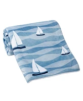 Lambs & Ivy Little Skipper Soft Luxury Nautical Sailboat Fleece Baby Blanket