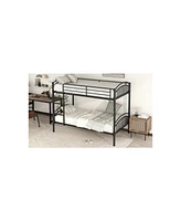 Slickblue Twin Over Twin Metal Bunk Bed, Easily Divides into Two Separate Beds for Versatile Sleeping Options