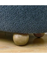 Storage Ottoman Bench, Upholstered End of Bed Ottoman Bench with Storage and Seating, Large Blanket Storage Bench for Foot Rest in Bedroom, Living Roo