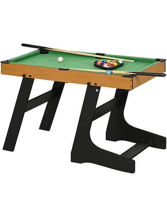 Streamdale Furniture 38" Foldable Billiards Tabletop Game, Pool Table Set, Fun for the Whole Family with Easy Folding for Storage, Balls, Cues, Chalk,