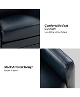 Hulala Home Traditional Terrance Swivel Chair with Metal Base