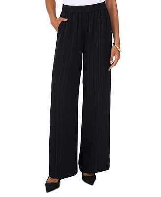 Vince Camuto Women's Pinstripe Wide-Leg Pull-On Pants