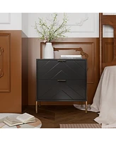 Boyel Living 2-Drawer Nightstand With Elegant Design