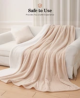 Sealy Heated Flannel and Sherpa Blanket