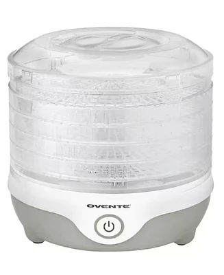 Ovente Food Dehydrator Machine with 5 Stackable Clear Trays and Drying Space DF215GY