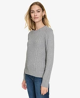 Nautica Jeans Women's Roll Neck Stacked Cable Sweater