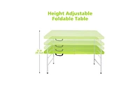 Slickblue 4ft Portable Folding Table for Indoor and Outdoor Use, Lightweight and Easy to Store