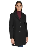 Calvin Klein Women's Single-Breasted Notched-Collar Coat