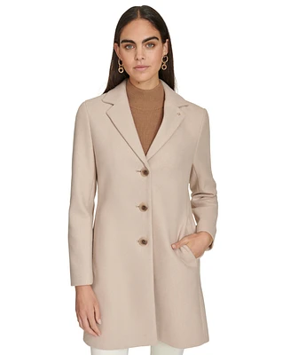 Calvin Klein Women's Single-Breasted Notched-Collar Coat