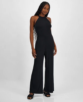 Bar Iii Women's Halter Knit Jumpsuit, Exclusively at Macy's