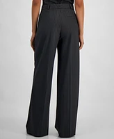 Hugo Women's Pinstriped Pleated Wide-Leg Trousers