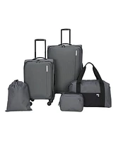 Sharper Image Travel Eva Molded 5 Piece Softside Luggage Set