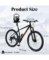 Mountain Bike for Men and Women 26 inch 24 Speed Suspension Fork Kenda Tires