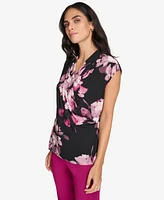 Calvin Klein Women's V-Neck Cap-Sleeve Blouse