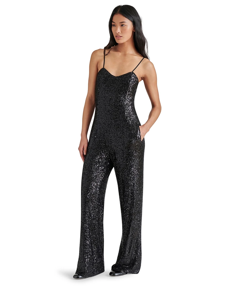 Steve Madden Women's Glitterine Sequined Jumpsuit