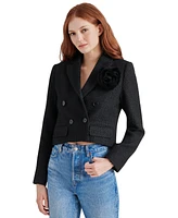 Steve Madden Women's Virginie Rosette Tweed Blazer