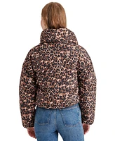 Steve Madden Women's Evy Leopard-Print Puffer Jacket