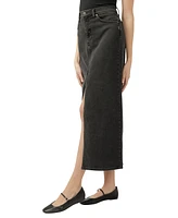 Silver Jeans Co. Women's Front-Slit Maxi Jean Skirt