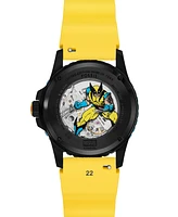 Fossil Unisex Marvel x Limited Edition Automatic Yellow Silicone Watch, 42mm