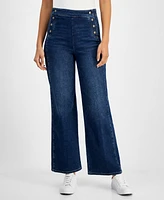 Nautica Jeans Women's Side-Zip Wide-Leg Sailor