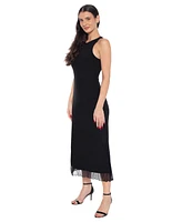 Bebe Women's PowerMesh A-line Maxi Dress