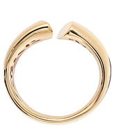 And Now This Silver, Gold Plated Brass Slit Top Ring