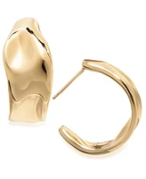And Now This Silver, Gold Plated Brass Hoop Earring