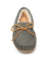 Minnetonka Women's Sheepskin Hardsole Slippers