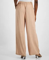 Bar Iii Women's Belted High-Rise Wide-Leg Pants, Exclusively at Macy's