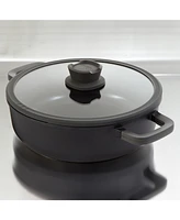 BergHOFF Leo Stone+ Nonstick Ceramic 11" Saute Pan with Lid 2-handle Recycled, 5qt