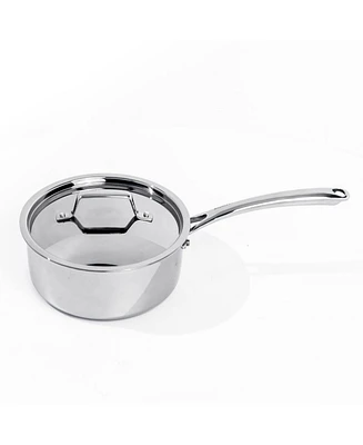 BergHOFF Professional Tri-Ply 18/10 Stainless Steel 8" Saucepan with Ss Lid, 3.3qt.