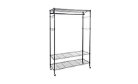 Slickblue 3-Tiers Large Size Heavy Duty Wire Shelving Garment Rolling Rack Clothing Rack