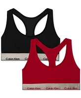 Calvin Klein Women's 2-Pk. Modern Cotton Holiday Unlined Bralette QF8285