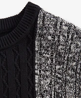 Club Room Men's Jacquard Patchwork Crewneck Sweater, Exclusively at Macy's