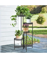 Unho Metal Multi-tier Planter Flowers Pots Holder Garden Patio Decor Plants Rack Stand