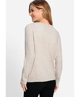 Olsen Boat Neck Button Front Cardigan