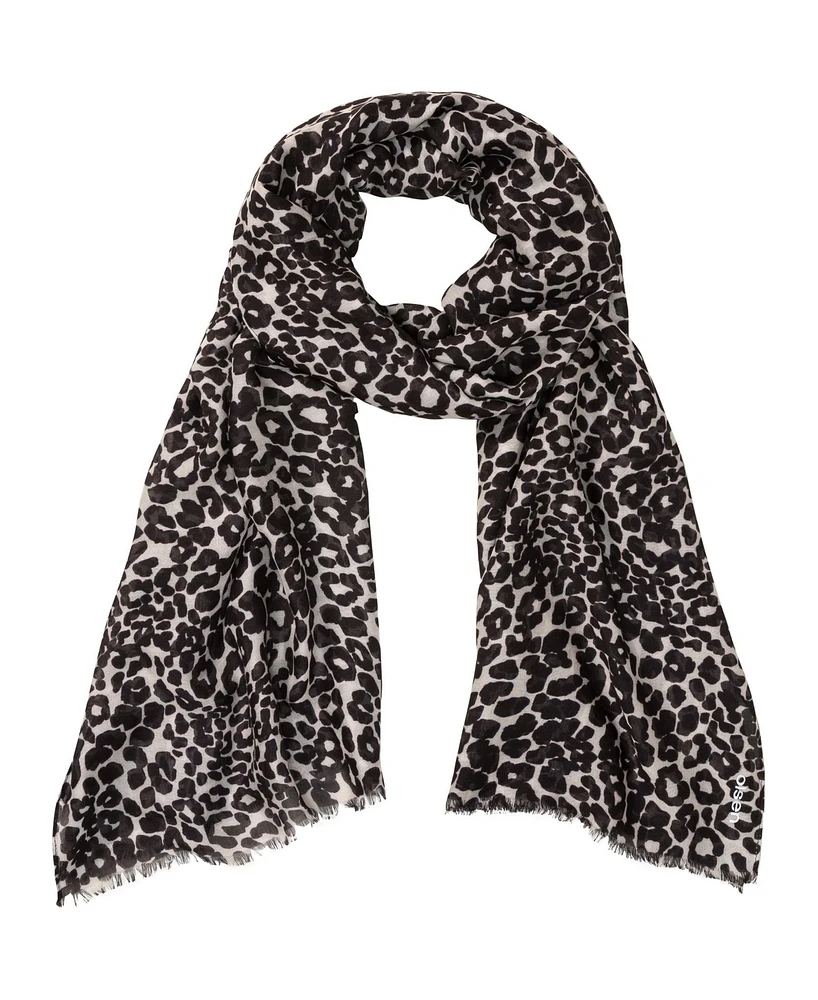 Olsen Leopard Print Scarf