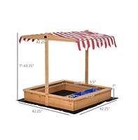 Slickblue Kids Wooden Sandbox for Timeless Outdoor Fun – Sturdy Construction, Safe Play Area, and Natural Aesthetic