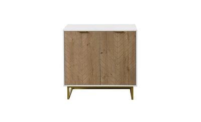 Slickblue Modern Storage Cabinet with 2 Doors, Stylish Buffet Sideboard for Kitchen and Living Room