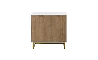 Slickblue Modern Storage Cabinet with 2 Doors, Stylish Buffet Sideboard for Kitchen and Living Room