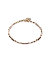 Bowood Lane Non-Tarnishing Gold Filled 3mm Ball and Tube Stretch Bracelet