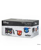 Uncanny Brands Disney Mickey Mouse Hot Pot with Ramen Bowls - Cook with Your Favorite Disney Character