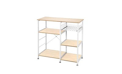 Slickblue 3-Tier Kitchen Baker's Rack with Utility Storage, Microwave Oven Stand, and Workstation Shelf