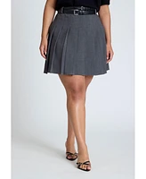 Eloquii Plus Pleated Mini Skirt